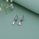 Tiny Wings 18K Gold Polish Silver Hoop Earrings