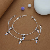 Little Princess Charm 925 Silver Kid Anklet (3-5 Yrs)