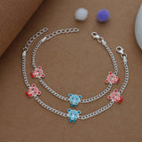 Little Teddy Silver Anklet(3-5 Yrs)