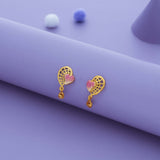 Love Spark Gold Polish 925 Silver Drop Earring