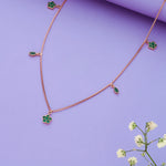 Lucky Clover Charm 925 Silver Chain Necklace