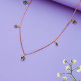 Lucky Clover Charm 925 Silver Chain Necklace