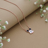 Magic Mickey Rose Gold Polish 925 Silver Kids Chain Pendant (3+ Years)