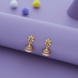 Maharani Petal Gold Polish 925 Silver Traditional Kid Earring