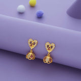 Manika Petal Gold Polish 925 Silver Traditional Kid Earring