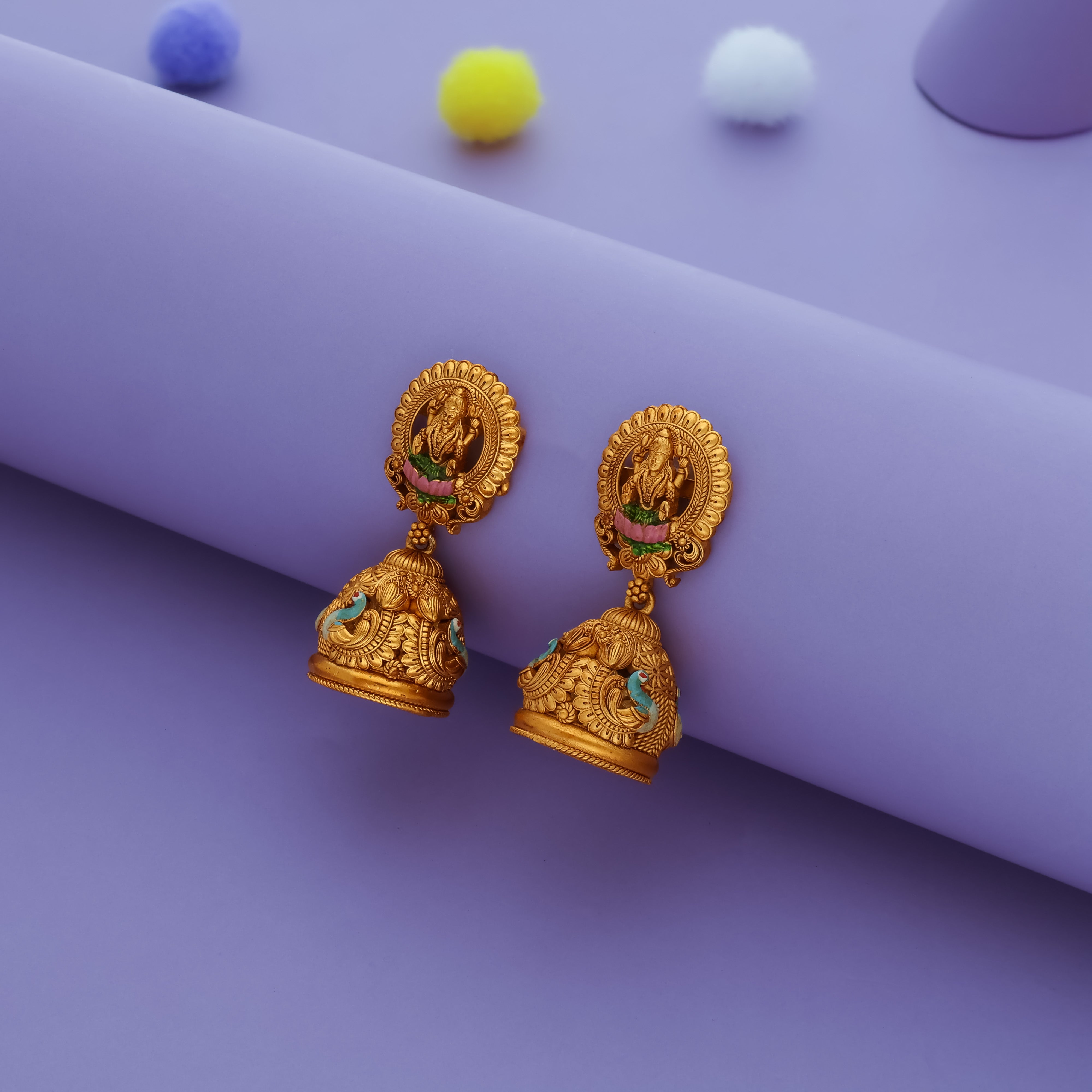 Lakshmi 925 Sterling Silver Jhumka
