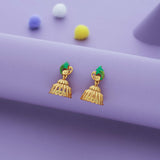 Mayurakshi Traditional 925 Gold Polish Silver Jhumkas