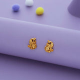 Mayurapriya Traditional 925 Gold Polish Silver Kid Earring