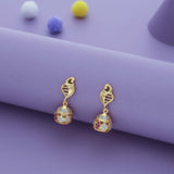 Mayurika Gold Polish 925 Silver Traditional Kid Earring
