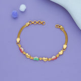 Melody Heart 925 Gold Polish Silver Bracelet