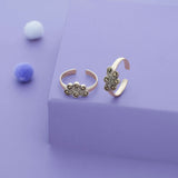 Mini Bloom Oxidized 925 Silver Toering