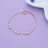 Modern Rose Gold Polish 925 Silver Bracelet
