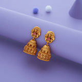 Moonlight Temple Bells Gold Polish 925 Silver Traditional Jhumka