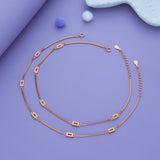 Multi-Geometric 925 Silver Anklet