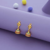 Panchavarnam Gold Polish 925 Silver Jhumka