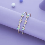 Pastel Flutter Bliss 925 Silver Kid Bangles (0-5 Yrs)