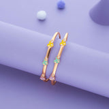 Pastel Heart 925 Silver Kid Bangles (0-5 Yrs)