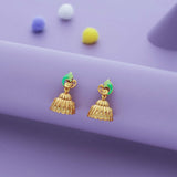 Peacock Traditional 925 Gold Polish Silver Jhumkas