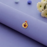 Peacock Design Gold Plated 925 Silver Nosepin