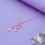 Pearl Blossom Branch 925 Silver Charm Necklace