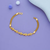 Petal Glow 925 Gold Polish Silver Bracelet