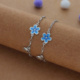Petal Wink Silver Anklet (0 - 6months)