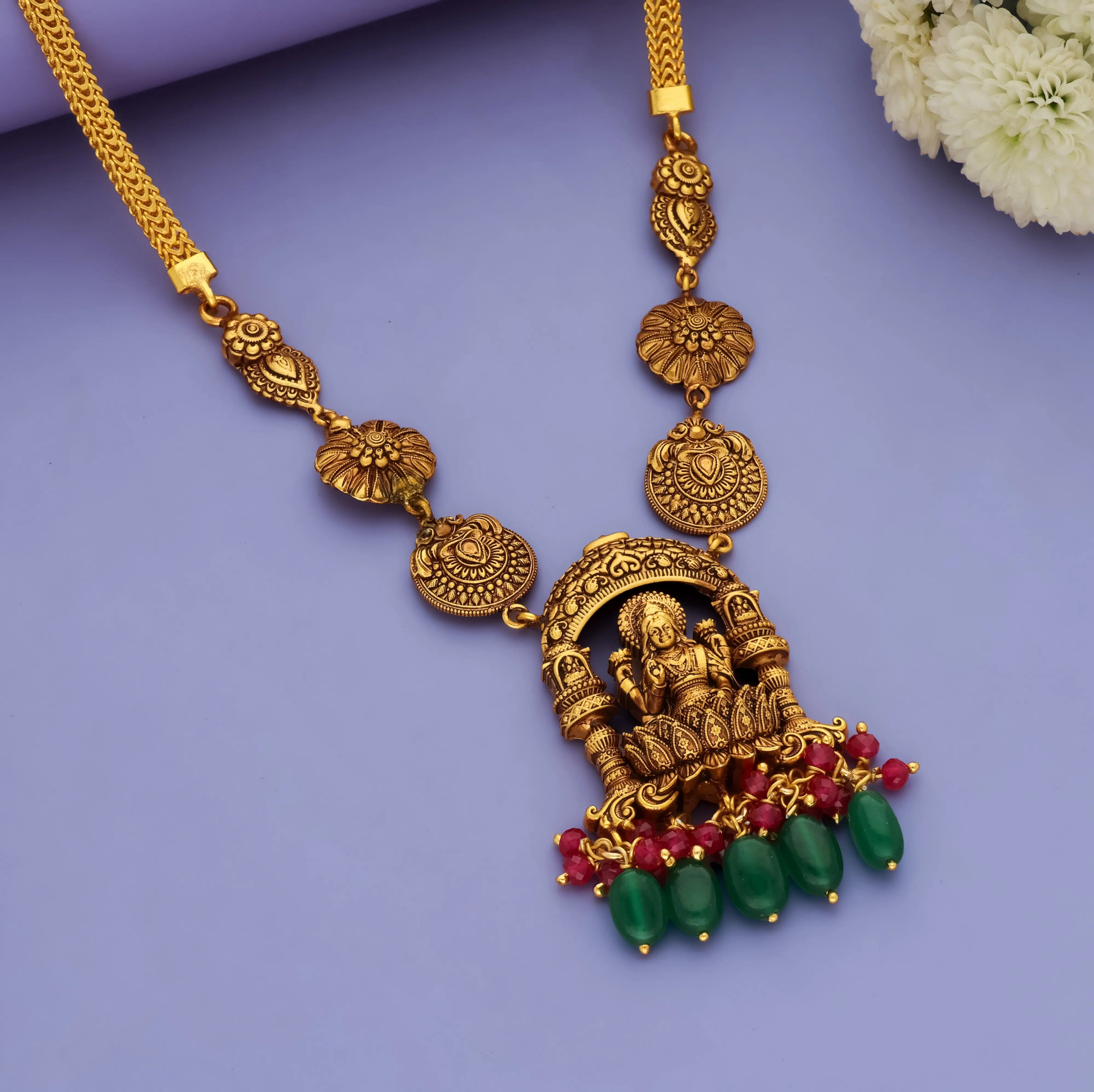 Prabhavali Padakkam 925 Silver Traditional Necklace
