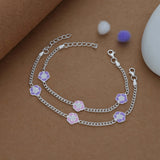 Pure Blossom Silver Anklet(2-4 Yrs)
