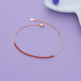 Pure Classic Finish Rose Gold Polish 925 Silver Bracelet