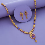 Purple Promise 925 Gold Polish Silver Necklace