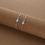 Rainbow Star Thread 925 Silver Anklet for Kids(0 - 2Years)