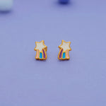 Rainbow Star Kids Silver Earrings (3+ Yrs)