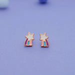Rainbow Star Kids Silver Earrings (3+ Yrs)