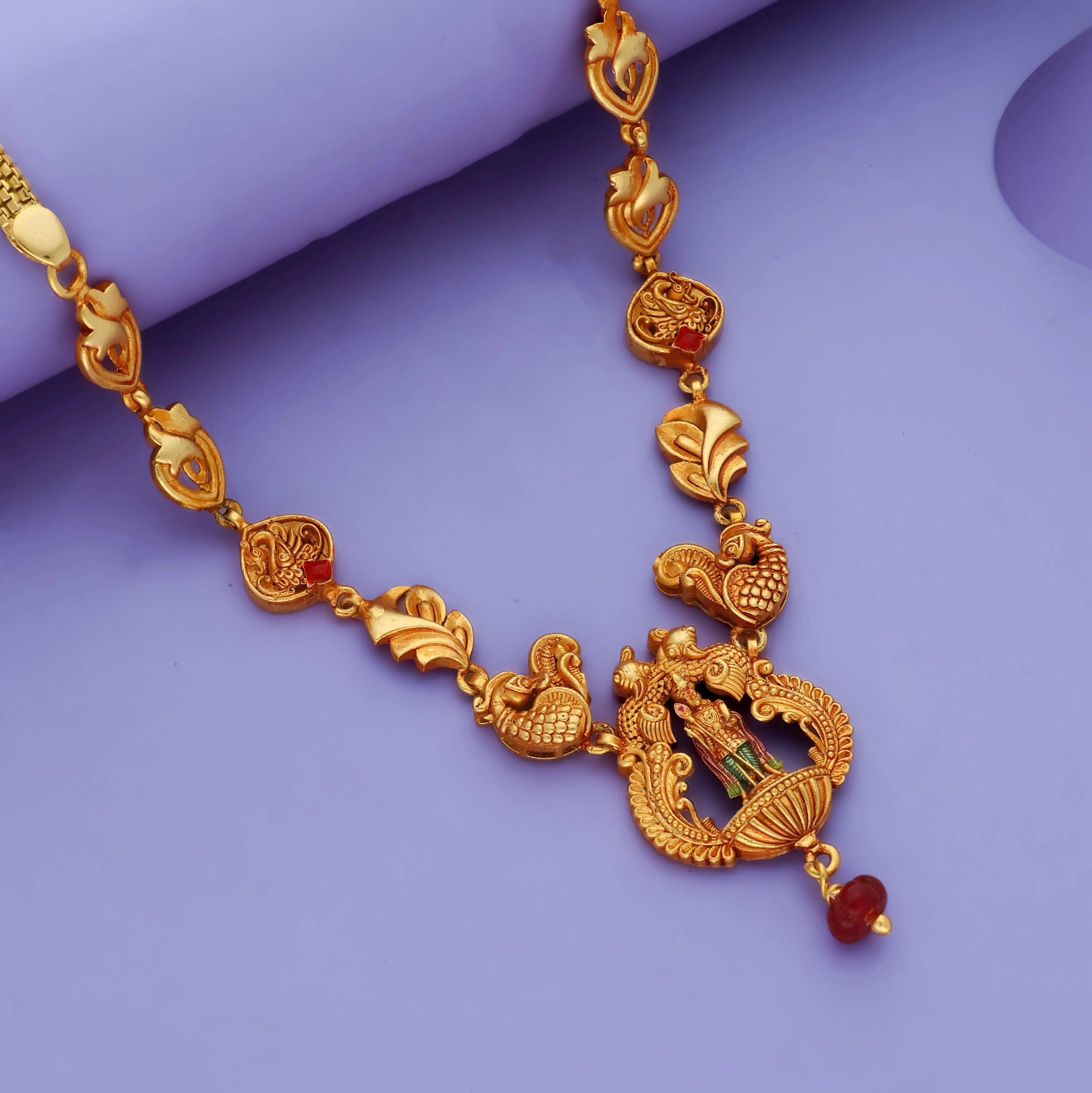 Rajavel Murugan 925 Silver Temple Necklace