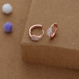Royal Cluster 925 Silver Women Hoop Earring