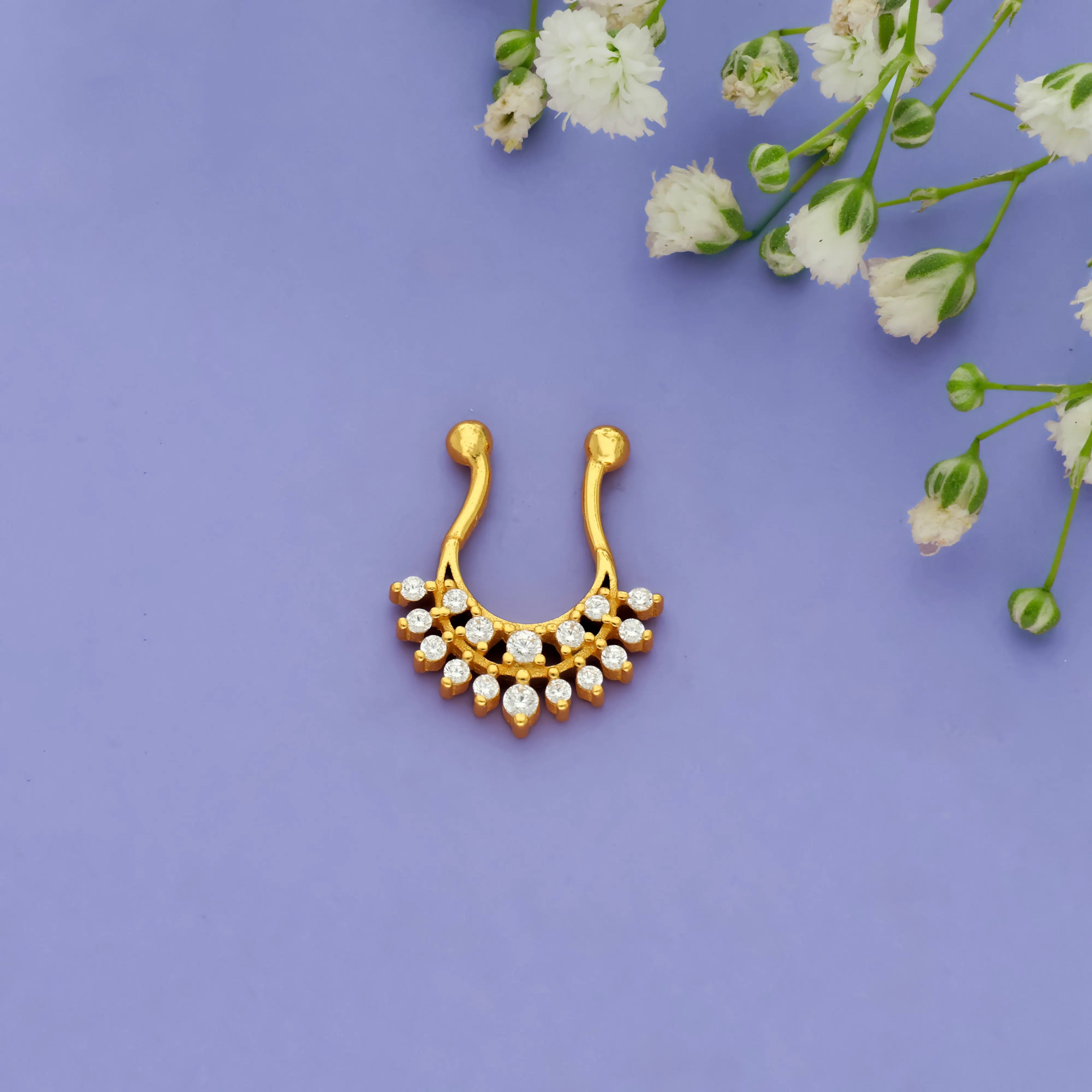Royal Bloom 925 Silver Nosepin Septum