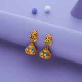 Shakti Mayura Gold Polish 925 Silver Traditional Jhumka