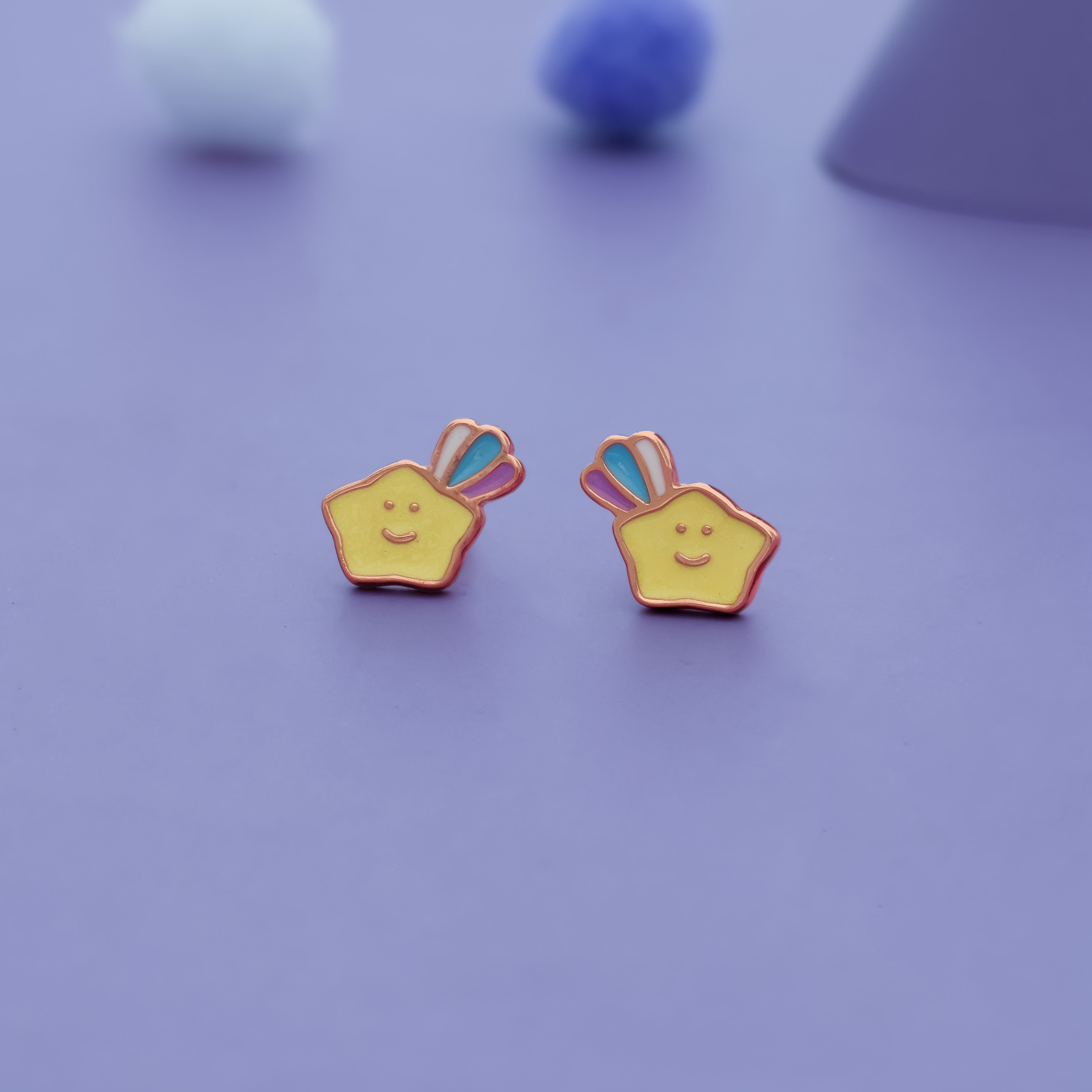 Shining Star 925 Sterling Silver Kids Earrings (3+ Yrs)