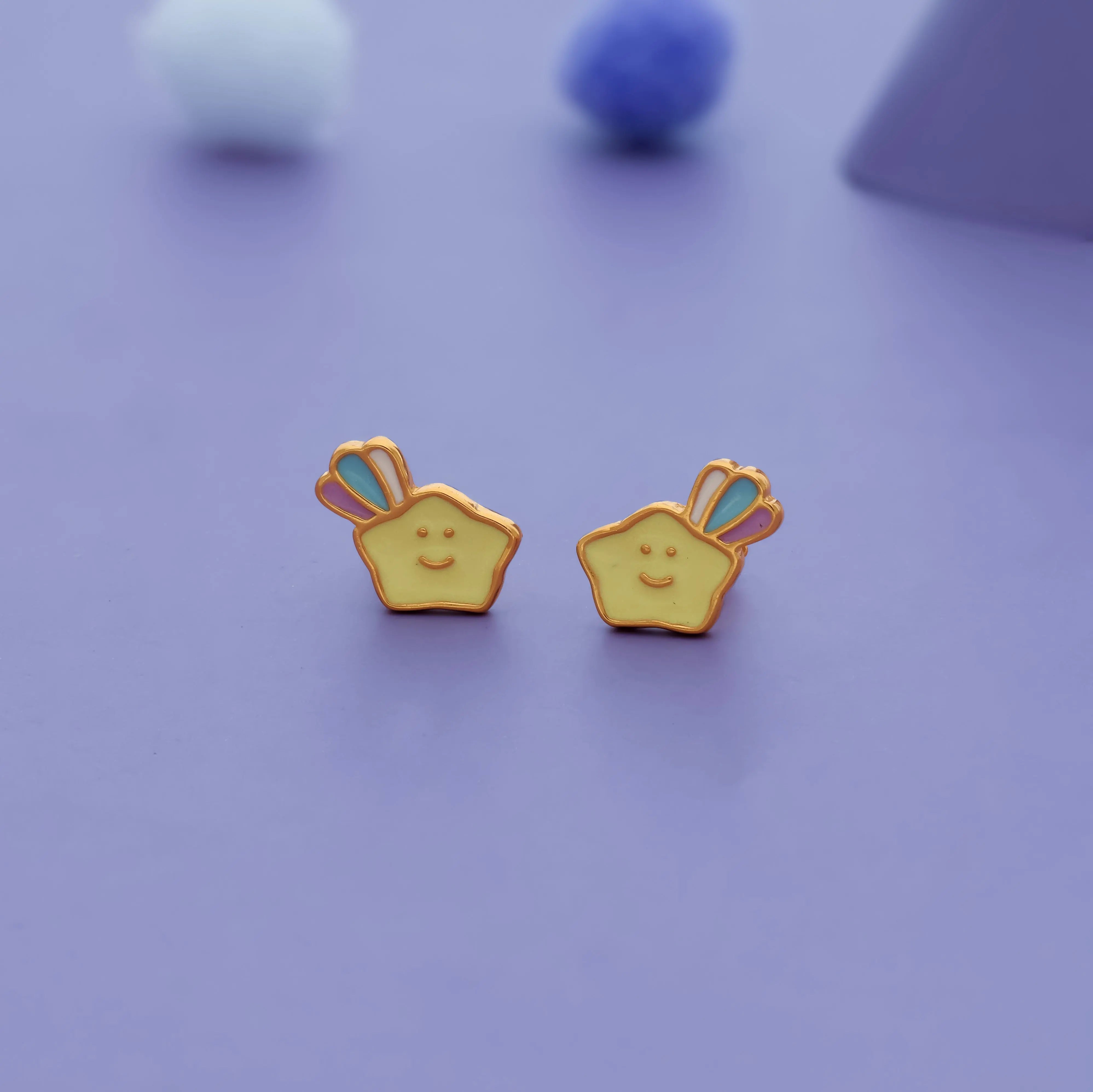 Shining Star 925 Sterling Silver Kids Earrings (3+ Yrs)