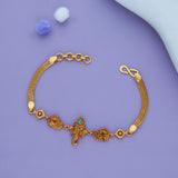 Siddhi Vinayaka 925 Gold Polish Silver Bracelet