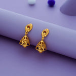 Silver Jhumka Traditional Peacock Design Ball Hanging Earrings
