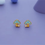 Iyal Violet Blossom 925 Sterling Silver Kids Stud