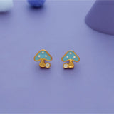 Iyal Violet Blossom 925 Sterling Silver Kids Stud