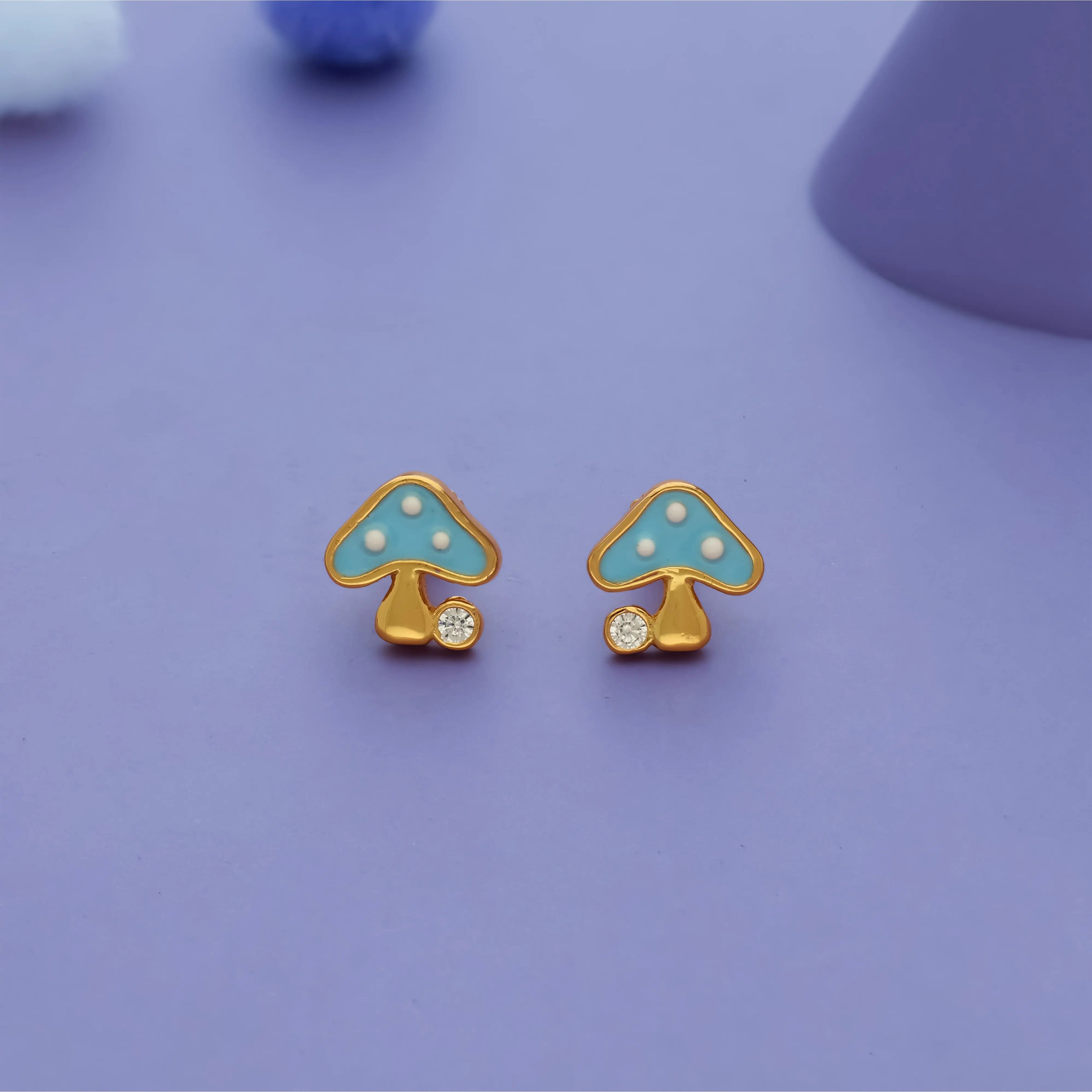 Iyal Violet Blossom 925 Sterling Silver Kids Stud