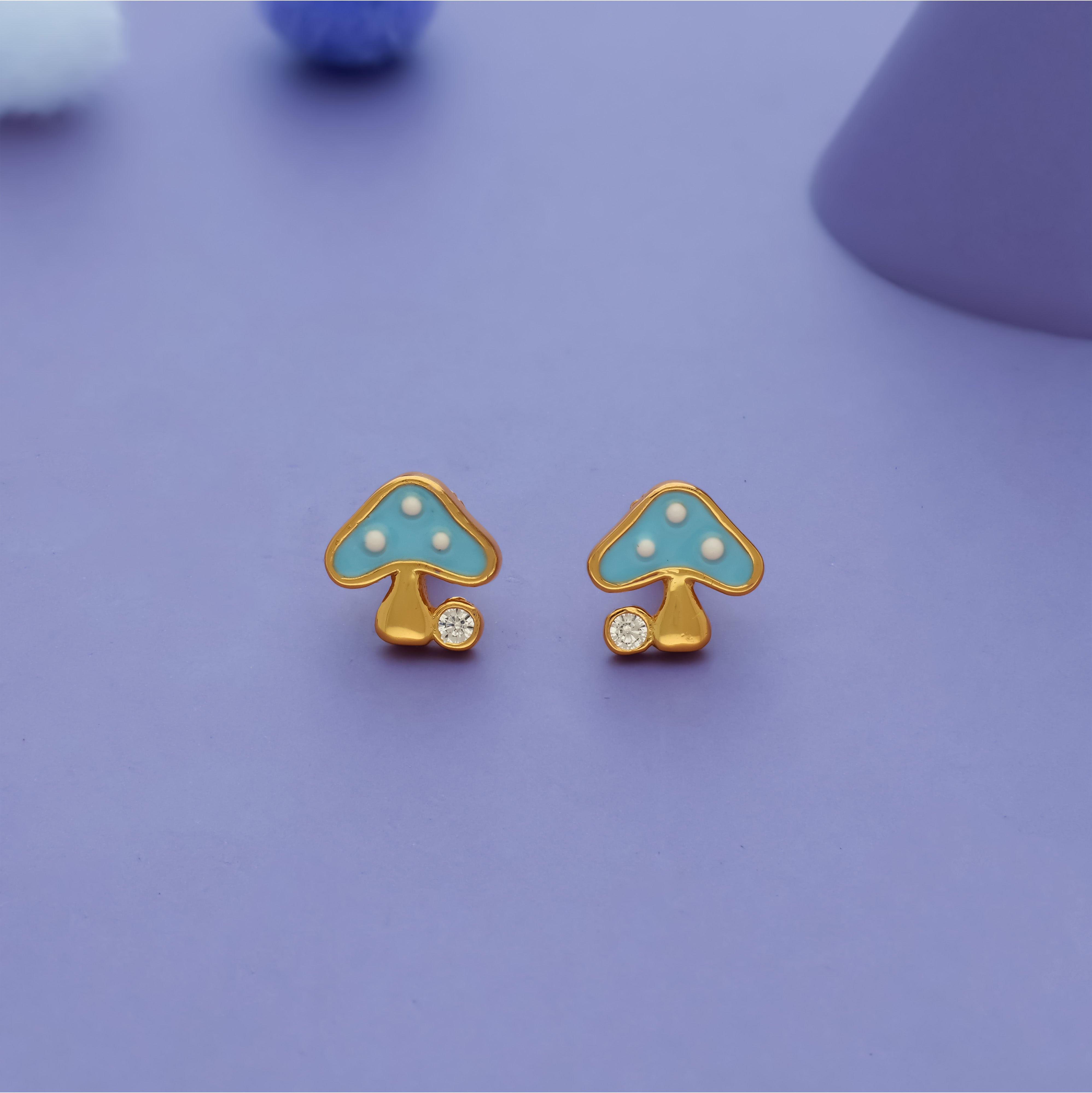 Iyal Violet Blossom 925 Sterling Silver Kids Stud