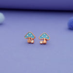 Iyal Violet Blossom 925 Sterling Silver Kids Stud