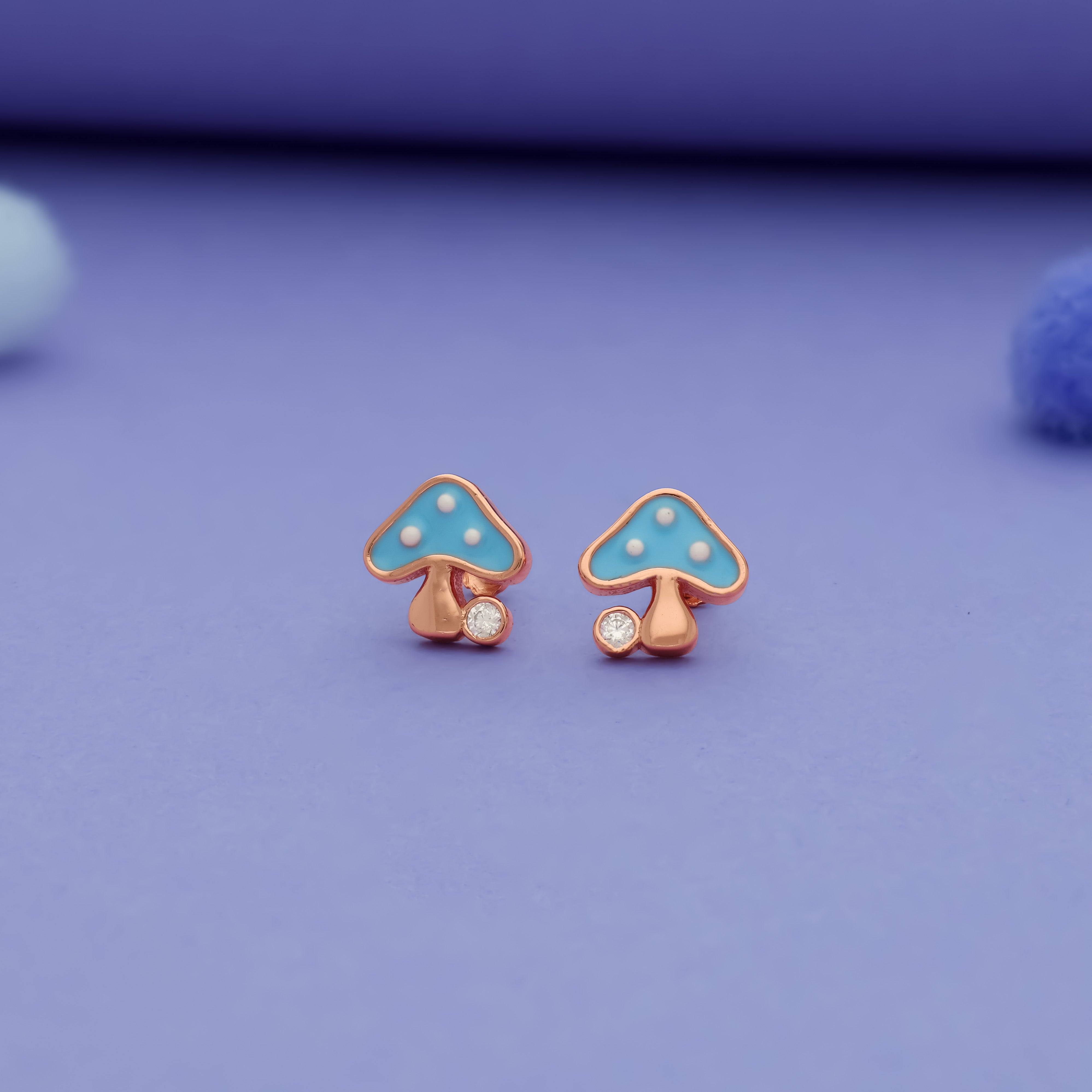 Iyal Violet Blossom 925 Sterling Silver Kids Stud