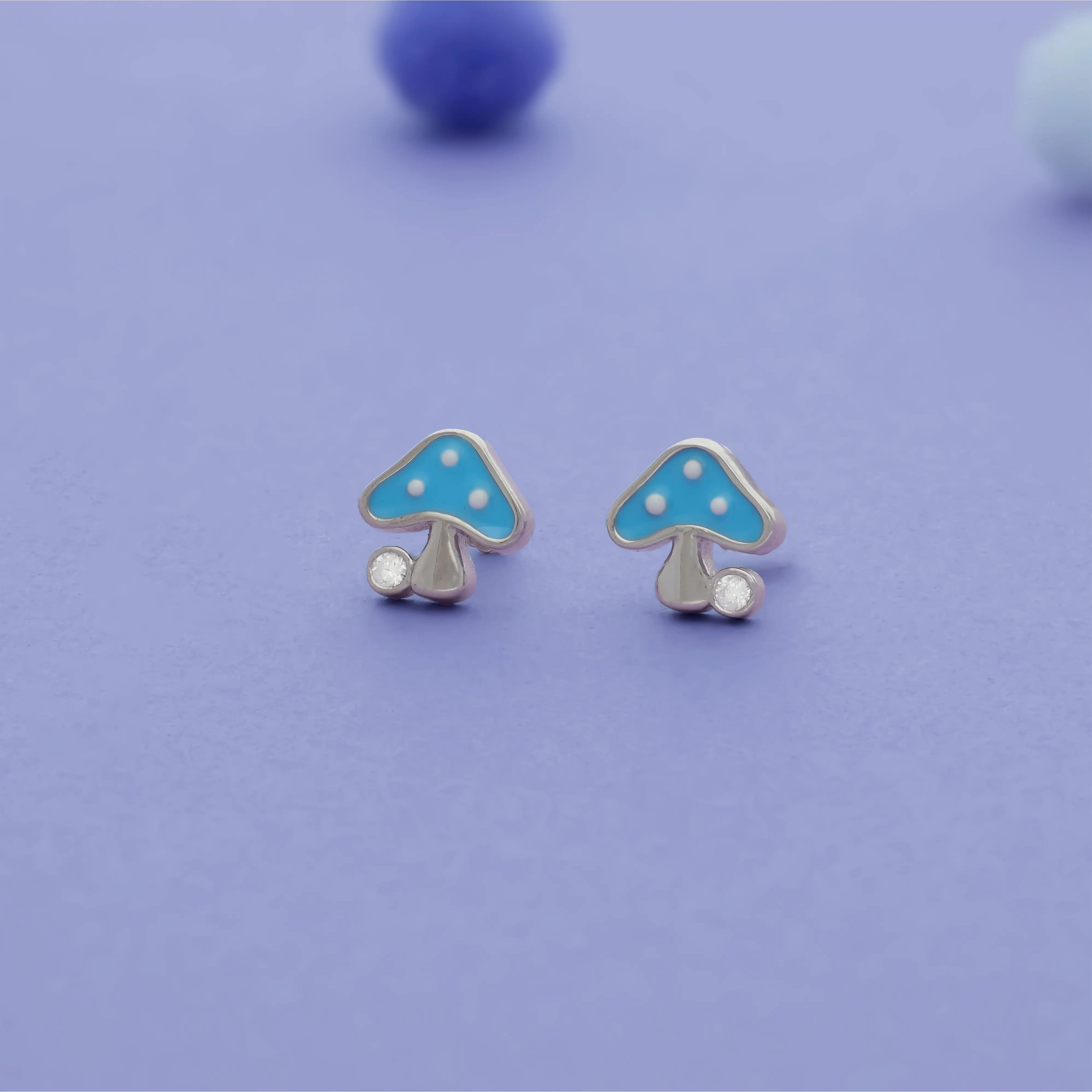 Iyal Violet Blossom 925 Sterling Silver Kids Stud