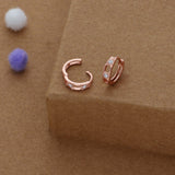 Sleek Dot 925 Silver Hoop Earring