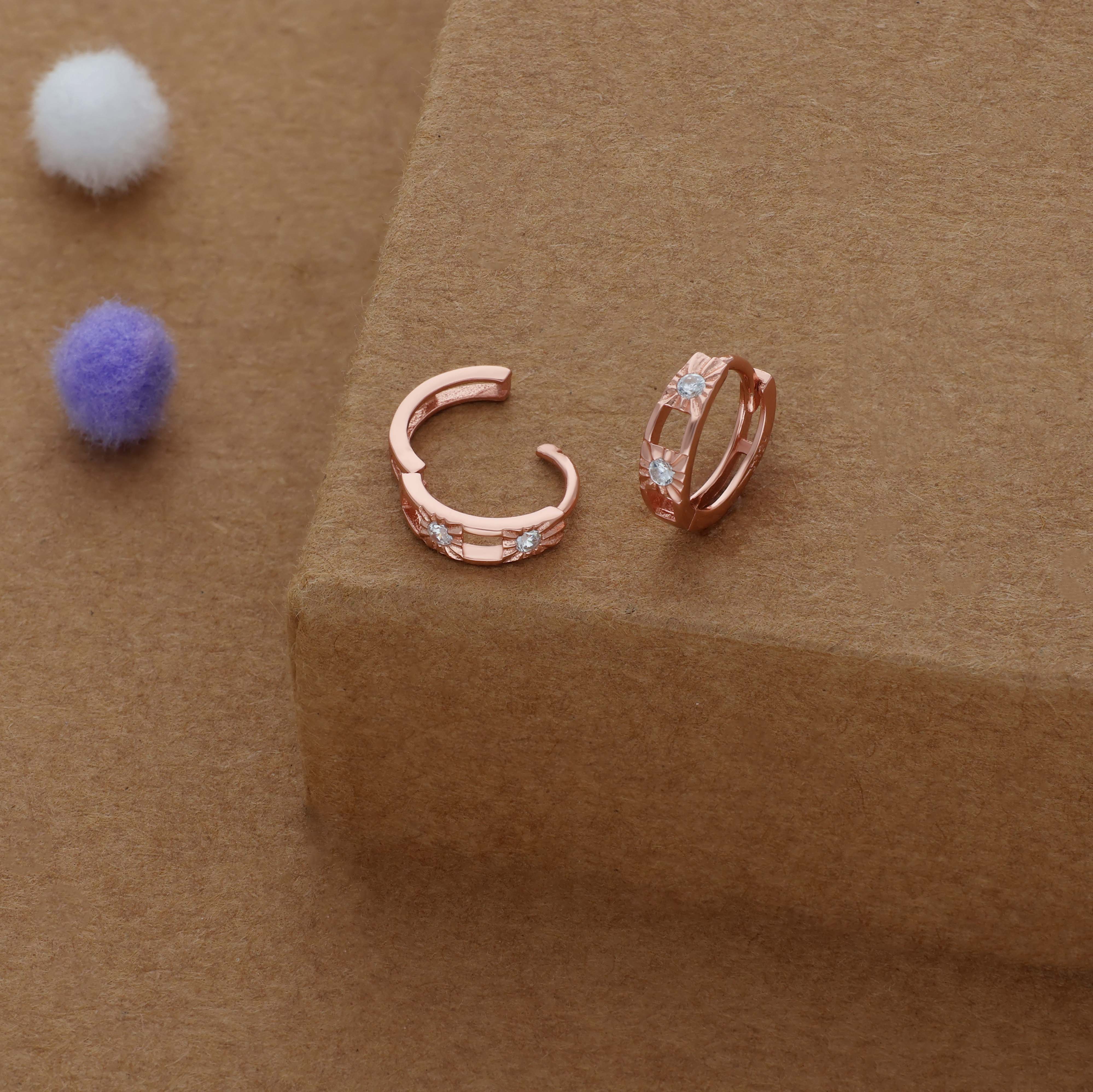 Sleek Dot 925 Silver Hoop Earring